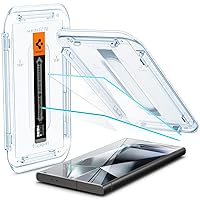 Spigen Tempered Glass Screen Protector [GlasTR EZ Fit] designed for Galaxy S24 Ultra [Case Friendly] - 2 Pack