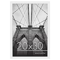 Americanflat 20x30 Poster Frame in White - Photo Frame with Engineered Wood Frame and Polished Plexiglass Cover - Horizontal and Vertical Formats for Wall with Built-in Hanging Hardware