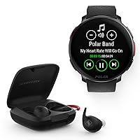 Sennheiser Momentum Sports Earbuds with Fitness Tracking for Heart Rate and Body Temperature Secure Fit, 24 Hours Battery Life - SchwarzPolar Vantage V3, Sports Watch with GPS