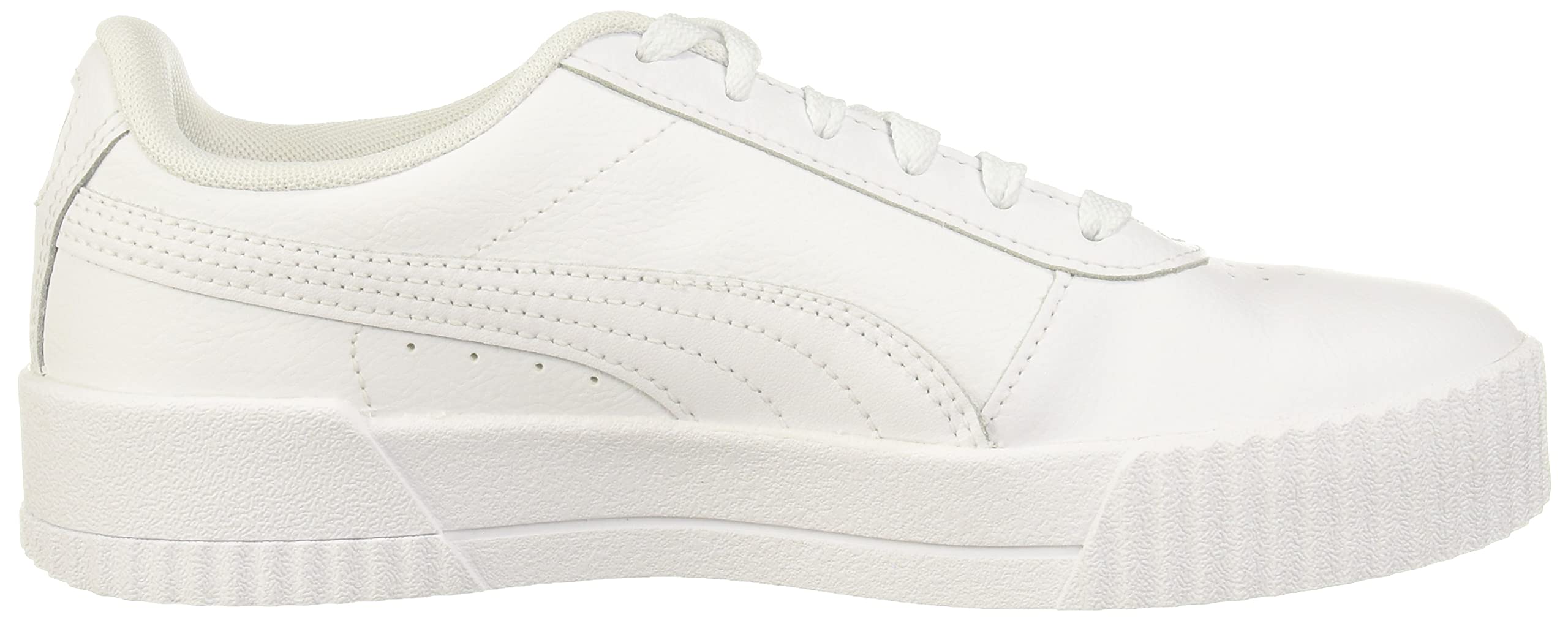 PUMA Women's Carina Sneaker, Puma White-puma White-puma Silver, 8.5 US