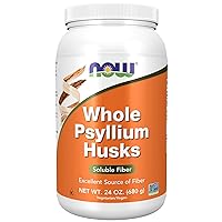 Supplements, Whole Psyllium Husks, Non-GMO Project Verified, Soluble Fiber, 24-Ounce