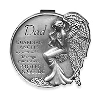 15681 Dad Guardian Angel Visor Clip Accent, 2-1/2-Inch , Grey