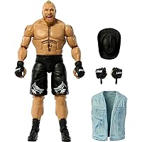 Mattel WWE Elite Action Figure & Accessories, 6-inch Collectible Brock Lesnar with 25 Articulation Points, Life-Like Look & Swappable Hands