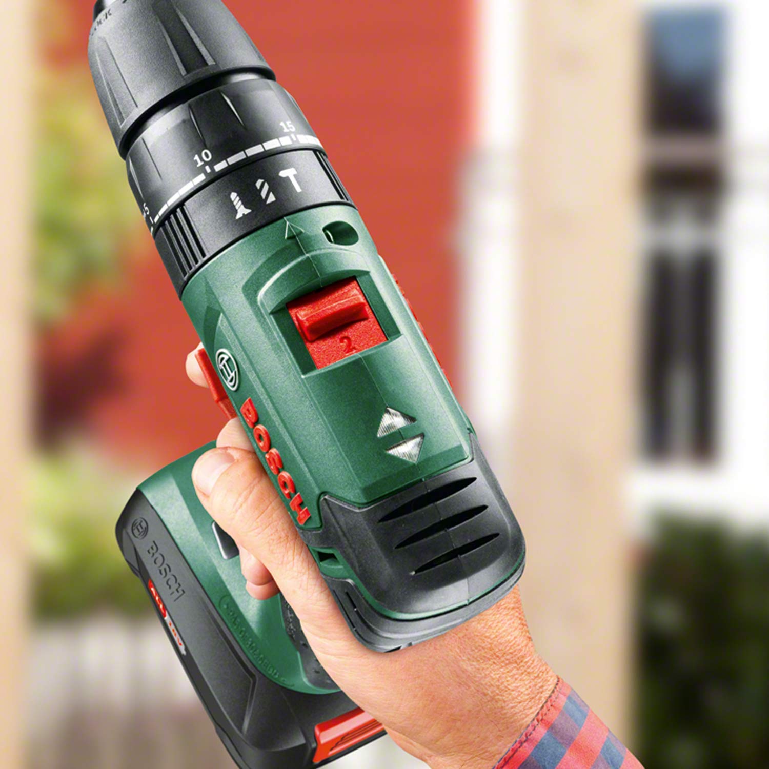 Bosch PSB 1800 LI-2 Cordless Combi Drill with two 18 V Lithium-Ion Battery with a 70 Piece Accessory Set