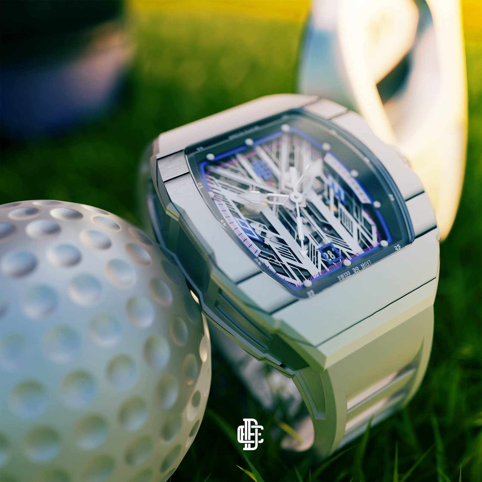 DAVIS ELVIN Global Popular Original Men's Wristwatch Birthday Gift Surprise for Men Tonneau Design Fashion Wrist Watch Mechanical Watch Carbon Fiber Gentleman Watch-DR05-S