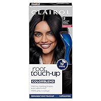 Clairol Root Touch-Up by Nice'n Easy Permanent Hair Dye, 2 Black Hair Color, Pack of 1