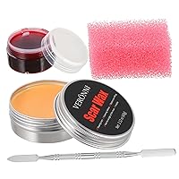 BESTOYARD 8 Pcs scar wax vampire makeup wax Fake Blood Plasma Fake Skin Wax Black Stipple Sponge Halloween Makeup Kit halloween body paint double head paste child makeup palette