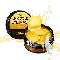 Under Eye Patches-24k Gold Eye Mask Pads - 60 Pieces, Collagen Hyaluronic Acid Eye Masks, Anti-Aging, Remove Dark Circles, Eye Bags & Wrinkles, Refresh Your Skin, For Men & Women