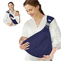 Adjustable Baby Carrier for Newborn, Lightweight Baby Carrier, One Shoulder Baby Carrier for Toddler Up to 45lbs (Dark Blue)