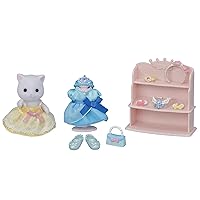 Princess Dress Up Set, Dollhouse Playset with Figure and Accessories