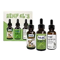 | Natural Hemp Oil for Dogs and Cats | Pack x3 | Natural,Beef and Chicken Flavor |5000 MG |Omega 3 6 9| Vitamins A/B/D/E | Relieves Anxiety and Stress in Pets | Relieves Hip and Joint Pain