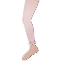 Jefferies Socks Girl's 2-6X Pima Cotton Ruffle Footless Tights