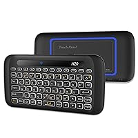 Mini Wireless Keyboard TNAIVE Mouse Combo, Adjustable Backlit Full Panel Touchpad Rechargeable Remote Control for Android TV Box, Windows, Linux, Mac, HTPC, IPTV, PC