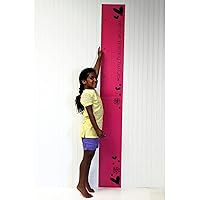 Sassy Shaylee Growth Chart Decal, Black, Pink, and Purple