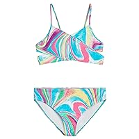 Kanu Surf Girls Coral Reef Beach Sport Wrap Around Bikini 2-Piece Swimsuit