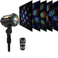 Motion Pattern Firefly 3 Models in 1 Continuous 18 Patterns LedMall RGB Outdoor Laser Garden and Christmas Lights with RF Remote Control and Security kit