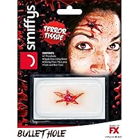 Smiffys Horror Wound Transfer, Bullet Hole Wound Size: One Size