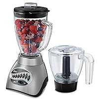 Oster Core 16-Speed Blender with Glass Jar, Black, 006878. Brushed Chrome , 40 Ounce
