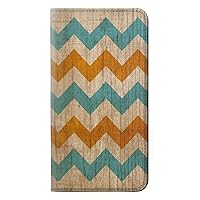 RW3033 Vintage Chevron Graphic Printed PU Leather Flip Case Cover for iPhone 13 Pro