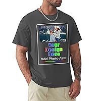 Custom T Shirts for Men Customize Design Your Own Shirt Add Text Photo Logo Personalized Cotton Tee