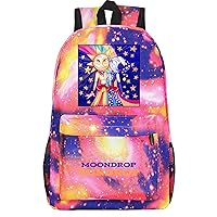 Large Capacity Bookbag Sundrop and Moondrop Casual Backpack-Canvas Knapsack Trave Bag with Pockets