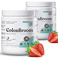 Psyllium Husk Powders (Strawberry, 120 Servings) - Colon Cleanse for Bloating Relief & Gut Health - Colon Broom Fiber Powder Drink - Vegan, Gluten Free, Non-GMO Fiber Powder Supplement