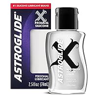 Astroglide Silicone Lubes (5oz & 2.5oz) Premium Personal Lubricants, Extra Long-Lasting Silky Sex Lubes, Waterproof for Water Play