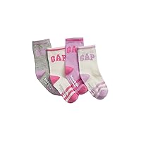 GAP Baby Girls' 4-Pack Crew Socks