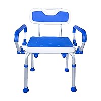 Shower Safety Chair, Bath Bench with Backrest, Swing Arms, Adjustable Height, Medical Senior Support, Chair Style, Foam Padded
