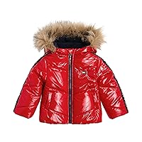 Tommy Hilfiger Baby Girls' Waterproof Winter Puffer Jacket with Faux Fur Hood & Polar Fleece Lining