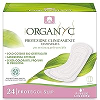 Organyc 100% Certified Organic Cotton Everyday Panty Liner, Folded, Light Flow, 24 Count, 1-Pack
