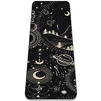 Aesthetic Moon Outer Space Extra Thick Non Slip Exercise & Fitness Mat For All Types Of Yoga, Pilates, Indoor Outdoor Wide Floor Workout Mats For Women Girls