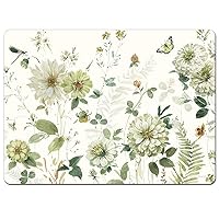 Green Fields Premium Decorative Hardboard Cork Back Tabletop Placemats 4 Pack Manufactured in The USA Heat Tolerant and Easily Wipes Clean