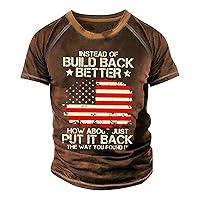 Shirts for Men,Summer Short Sleeve Plus Size Vintage Casual T Shirt Outdoor Top Printed Lightweight Tee Blouse