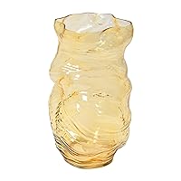 Bloomingville Blown Glass Organic Shaped Vase, Amber