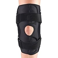 OTC Knee Stabilizer Wrap, Hinged Bars, Orthotex, Black, Large