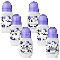 Crystal Mineral Deodorant Roll-On, Lavender & White Tea 2.25 oz (Pack of 6)