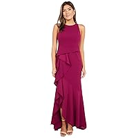 Adrianna Papell Women's Knit Crepe Cascade Gown