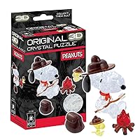 BePuzzled, Peanuts Snoopy Campfire Original 3D Crystal Puzzle, Based on Characters from The Beloved Peanuts Comic Strip, for Puzzlers Ages 12 and Up