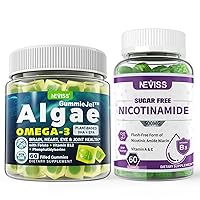Vegan Omega 3 Gummies 1000mg + Sugar Free Nicotinamide 500mg Gummies