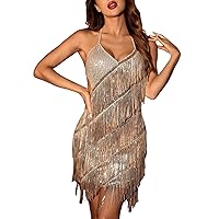 Womens Sleeveless Sequin Dresses Spaghetti Strap Cocktail Party Bodycon Dress Mini Dress Sequin Cocktail Dress