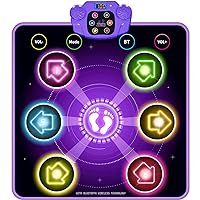 Kiddiworld Dance Mat for Kids Ages 4-8-12 | Light Up Dance Pad Birthday Gifts for 5 Year Old Girl Toys Age 6-7 | Bluetooth Music Dancing Mats Game Toys for Girls/Boys 8-10