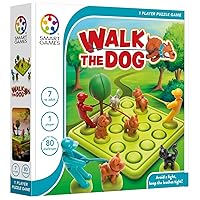 Smart Games - Walk the Dog, Puzzle Game with 80 Challenges, 7+ Years