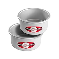 Fat Daddio's Anodized Aluminum Round Cake Pans, 2 Piece Set, 6 x 3 Inch