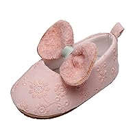 Toddler Boy Light up Shoes Infant Girls Single Shoes Floral Embroider Bowknot First Light up Sneakers Boys 7