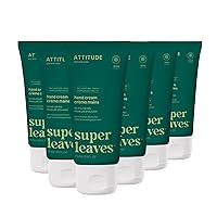 ATTITUDE Hand Cream, EWG Verified, Plant and Mineral-Based, Vegan Personal Care Products, Olive Leaves, 2.5 Fl Oz (Pack of 6)