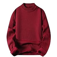 Men's Soft Sweater Fashion Long Sleeve Slim Fit Knitted Sweater Pullover Sweater Knit Sweater