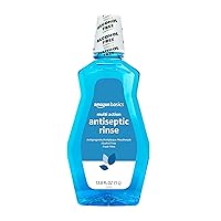 Amazon Basics Multi Action Antiseptic Rinse, Alcohol Free, Fresh Mint, 1 Liter, 33.8 Fluid Ounces, 1-Pack (Previously Solimo)