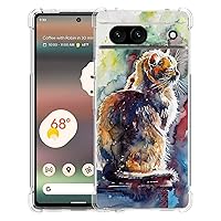 Case for Google Pixel 7a,Cute Cat Painting Drop Protection Shockproof Case TPU Full Body Protective Scratch-Resistant Cover for Google Pixel 7a