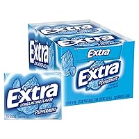 Long Lasting Flavor Peppermint Extra Gum | Sugar Free Chewing Mega Pack Bulk 15 Pieces (Pack of 10)